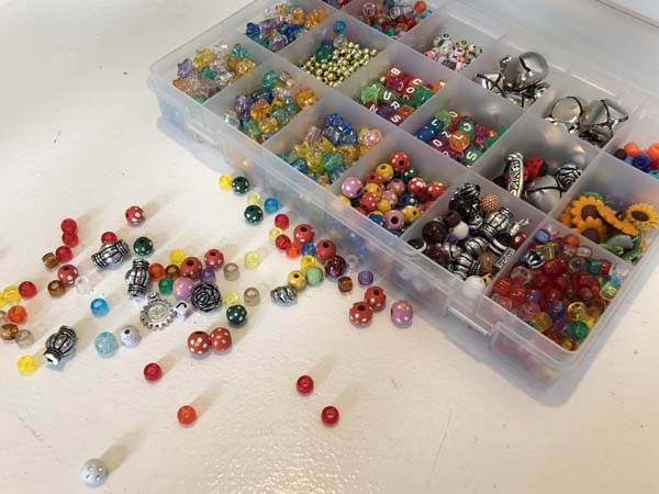 Bead Box with Spilled Beads