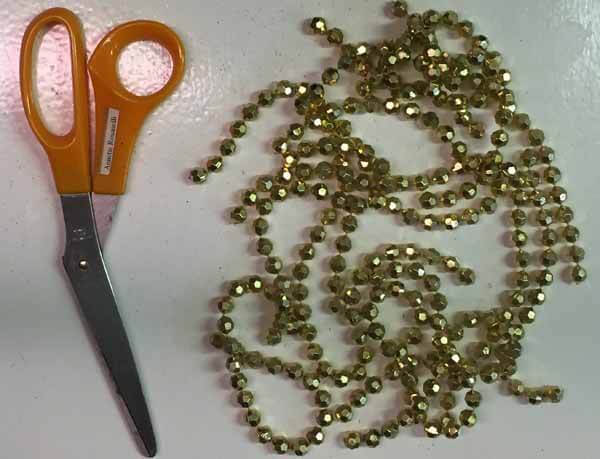 Bead Garland Christmas Ornament - Cut Beads