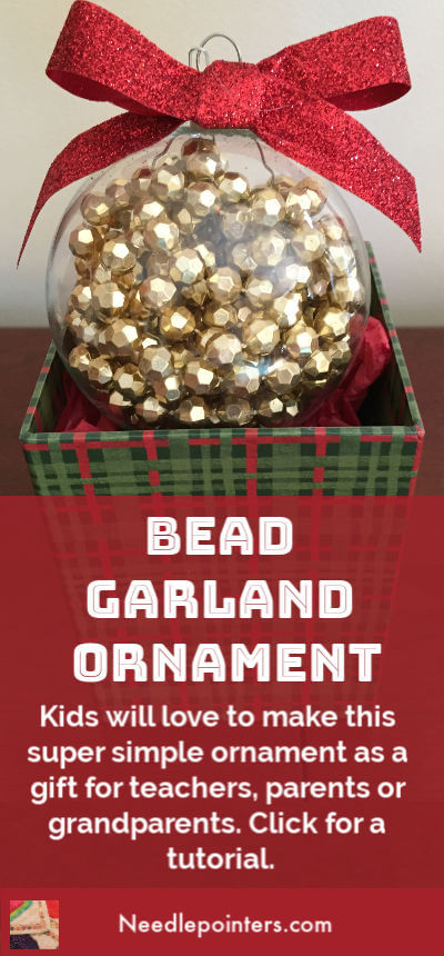 Bead Garland Christmas Ornament - pin