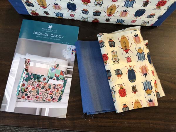 Bedside Caddy Pattern and Fabrics