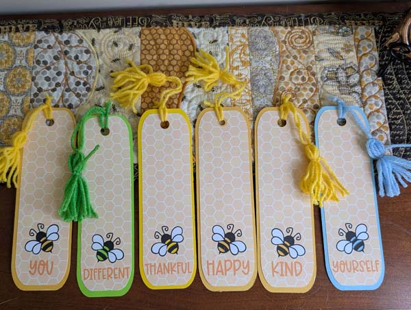 Bee Sayings Bookmark Finished