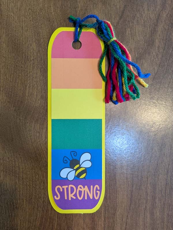 Bee Sayings Bookmark Pride Version