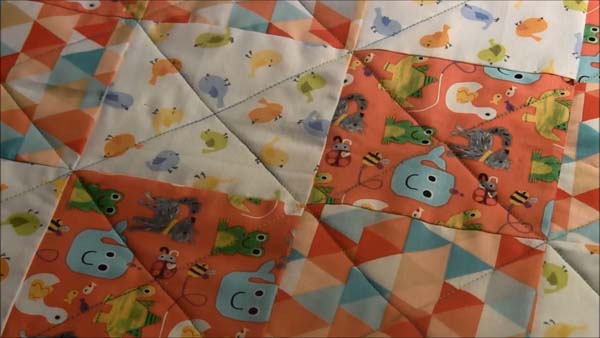 Beginner Machine Quilting Close Up Completed Quilting