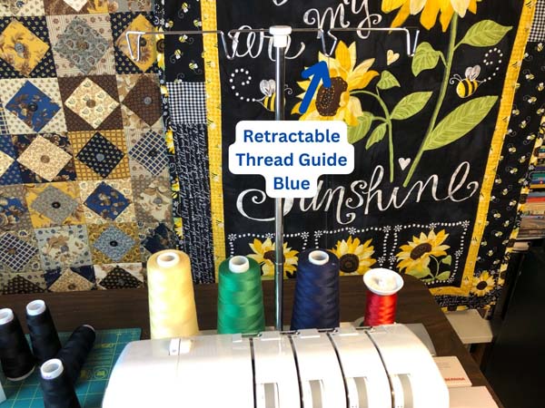 Bernina Serger Threading Blue Retractable Thread Guide