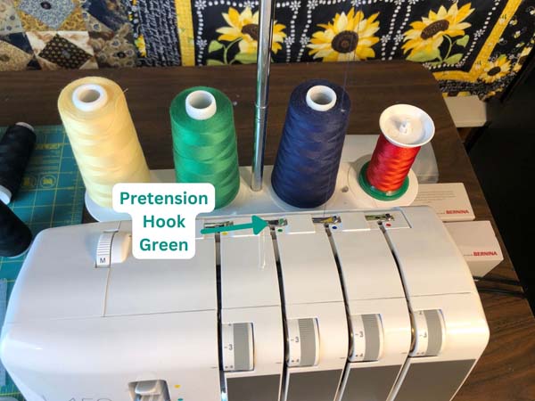 Bernina Serger Threading Green Pretension Hook