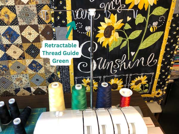 Bernina Serger Threading Green Retractable Thread Guide