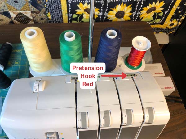 Bernina Serger Threading Red Pretension Hook