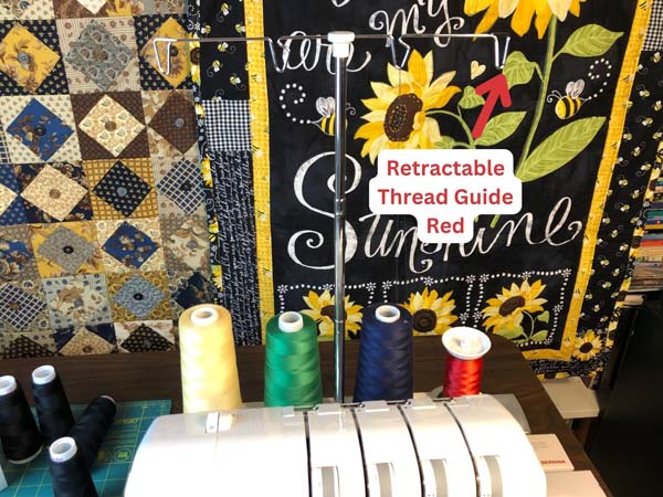 Bernina Serger Threading Red Retractable Thread Guide