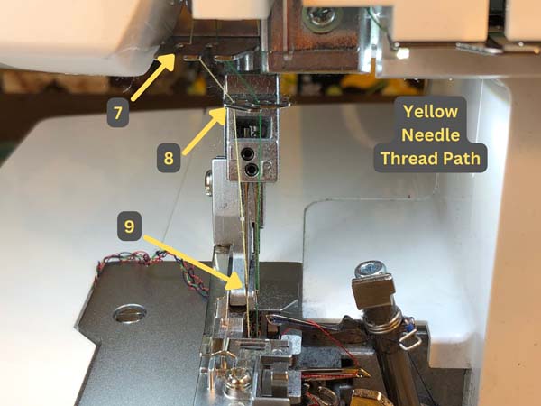 Bernina Serger Threading Yellow Needle Area