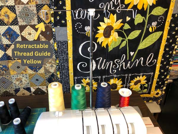 Bernina Serger Threading Yellow Retractable Thread Guide