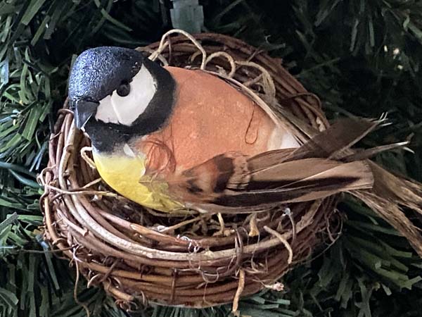 Bird's Nest Christmas Tree Ornament