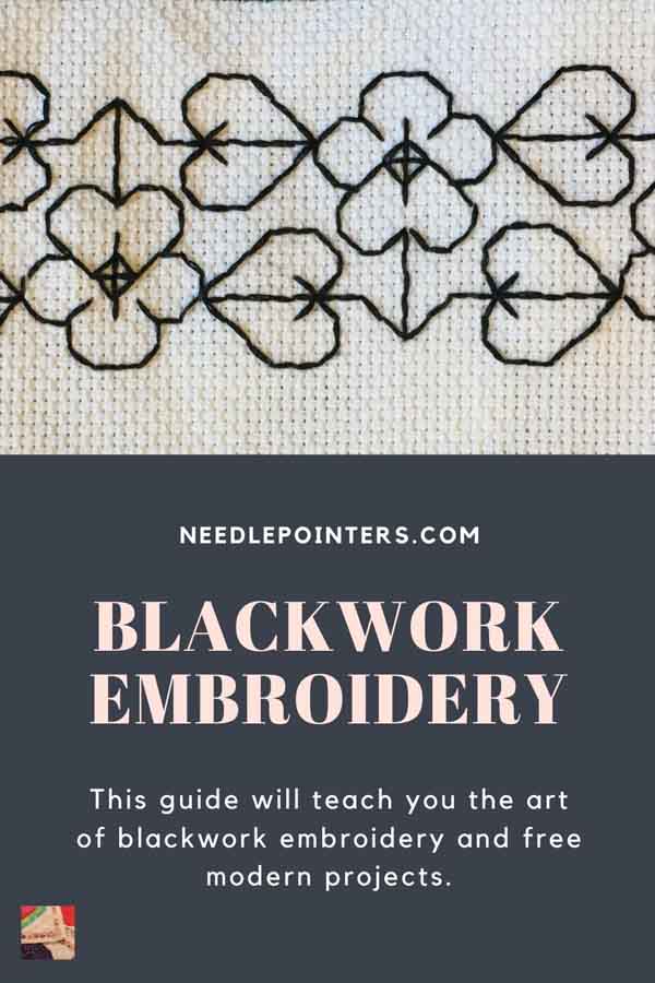 Blackwork or Spanish Blackwork Embroidery