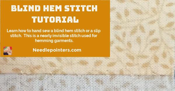 How to Hand Sew the Blind Hem Stitch (Slip Stitch