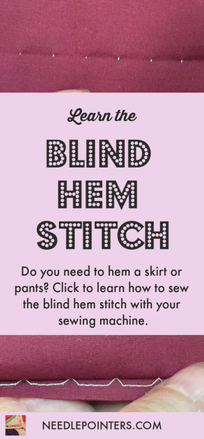 Blind Hem Stitch Tutorial - pin