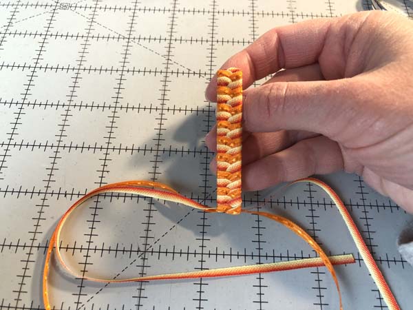 Braided Ribbon Barrette 16 Finished Braiding