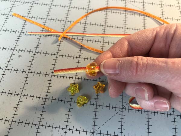 Braided Ribbon Barrette 26 Thread Bead