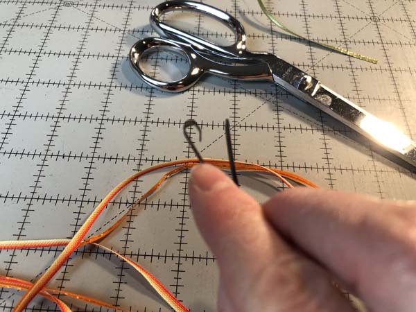 Braided Ribbon Barrette 4 Hook End