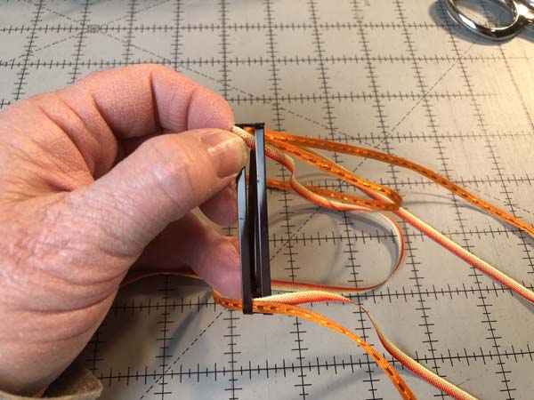 Braided Ribbon Barrette 9 Right Ribbons Through