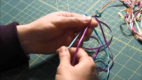 Braided Ribbon Barrette - ribbon