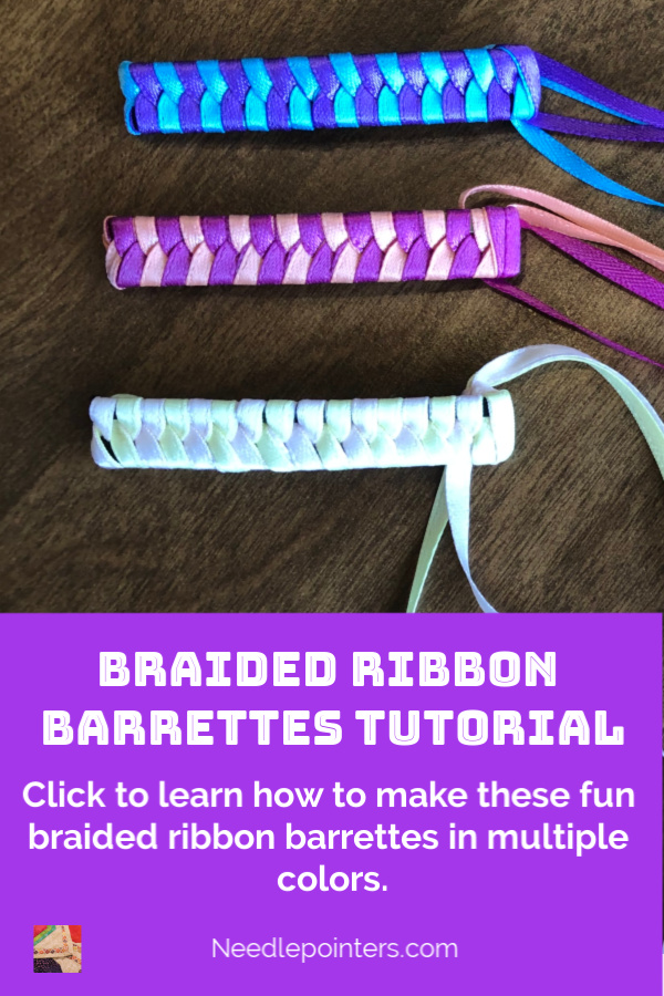 Braided Ribbon Barrette - pin