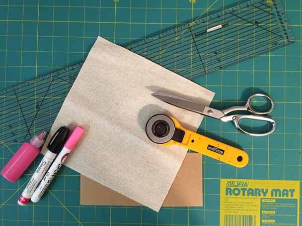 Fabric Bag Bunny Treat Bag Tutorial - Supplies