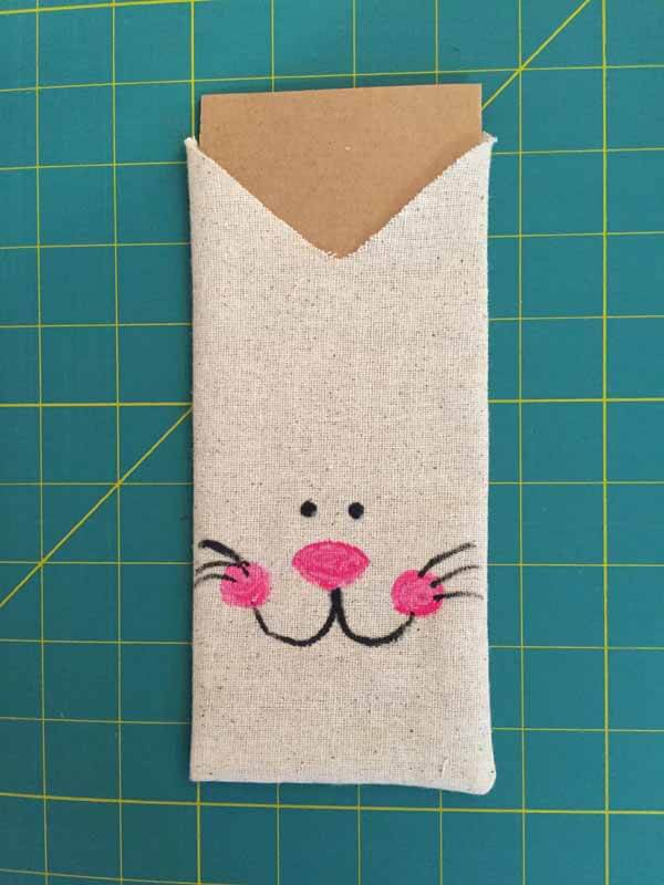 Fabric Bag Bunny Treat Bag Tutorial - Finished