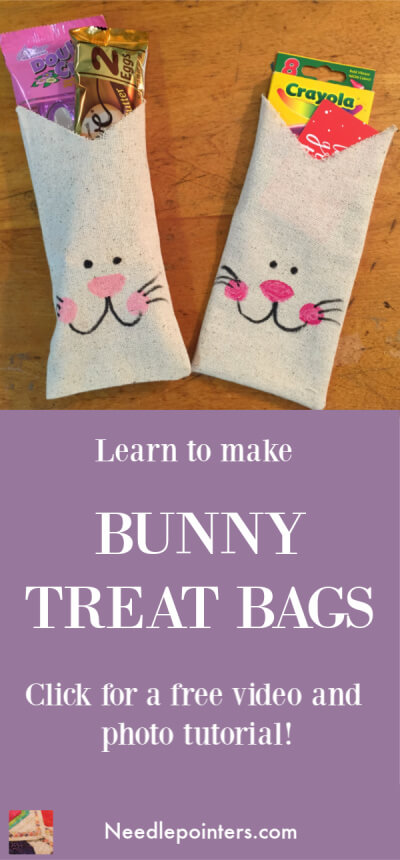 Fabric Bag Bunny Treat Bag Tutorial - Pin