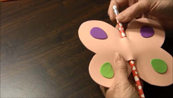 Butterfly Valentine Card 10a Insert Pencil