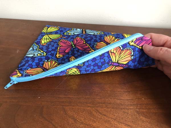 Butterfly Zipper Pouch Closed Zipper