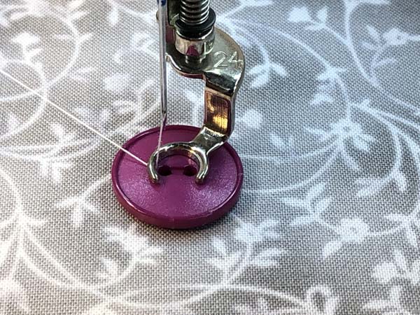 Button Stitch 1 Button Under Foot