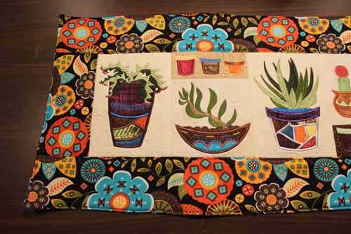 Cactus and Succulents Table Runner