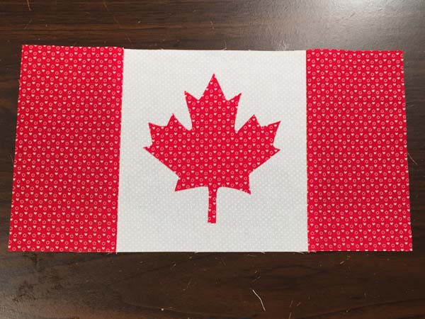 Canadian Flag Block Finished
