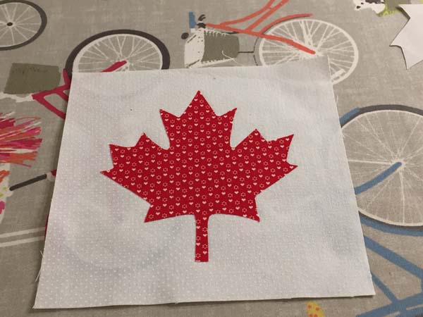Canadian Flag Block Leaf Fused