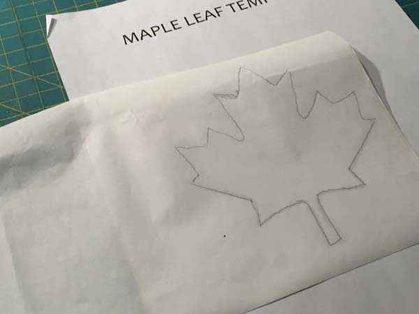 Canadian Flag Block Pattern Traced