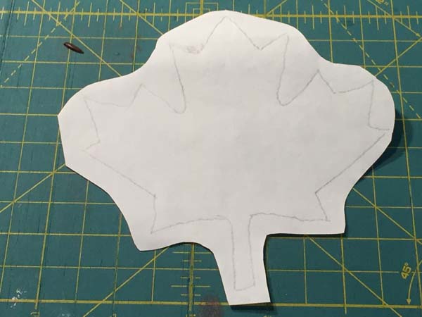 Canadian Flag Block Rough Cut Out Pattern