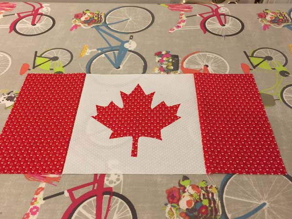 Canadian Flag Block Sew Side Fabrics