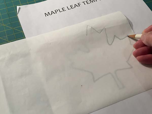Maple Leaf Block Tracing Pattern
