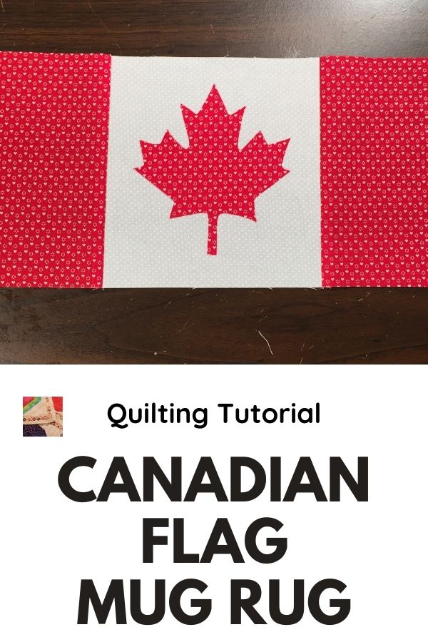 Canadian Flag Mug Rug Tutorial - pin