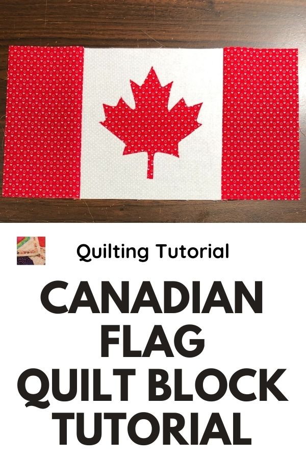 Canadian Flag Quilt Block Tutorial - pin