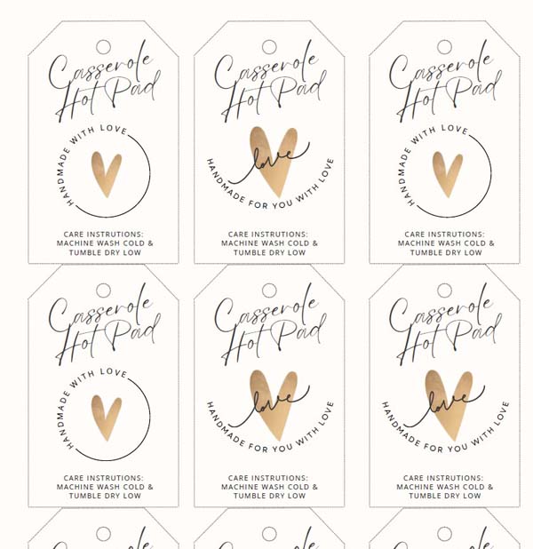 Casserole Hot Pad Printable