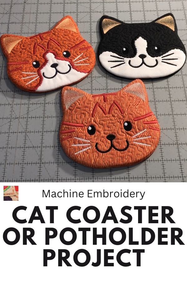 Cat Coaster or Potholder - pin
