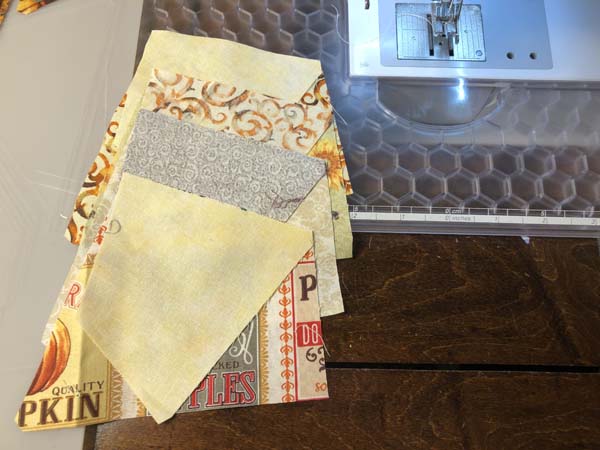 Chain Piecing Blocks 1 Lined Up