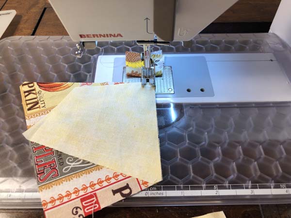 Chain Piecing Blocks 3 Place In front of foot