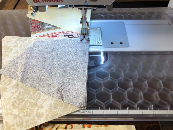 Chain Piecing Blocks 5 Put next block under foot