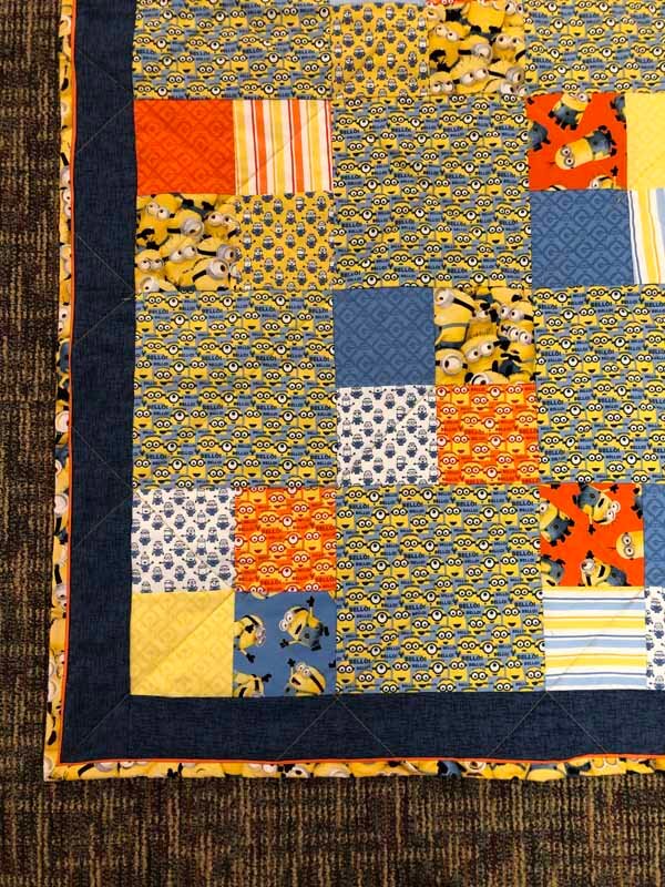 Charm Pack Quilt Pattern - Closeup with Binding