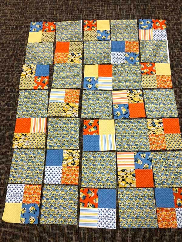 Simple Charm Pack Baby Quilt Pattern - Free Four Square Quilt Pattern