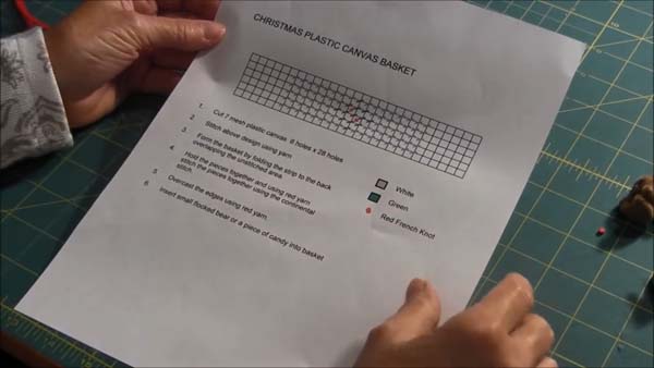 Christmas Basket Ornament Plastic Canvas 2 Pattern