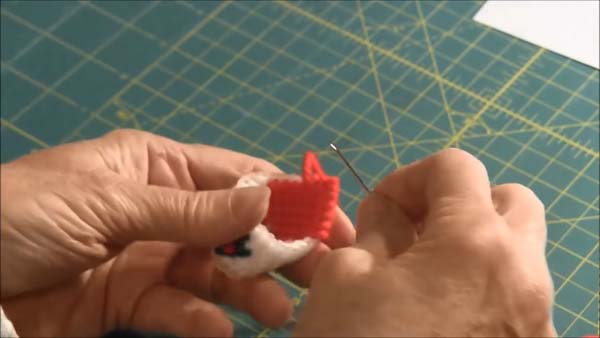 Christmas Basket Ornament Plastic Canvas 8 Stitch Corner