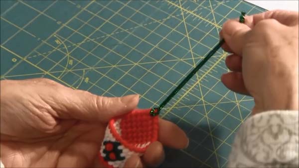 Christmas Basket Ornament Plastic Canvas 9 Add Hanger