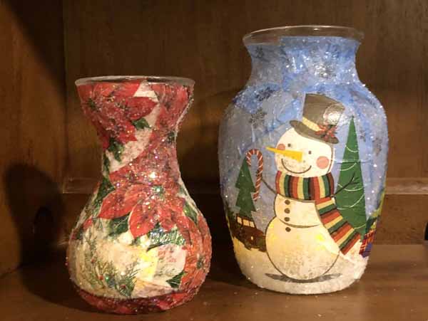 Decoupage Glass Vase